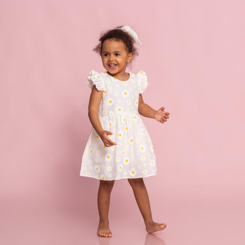 παιδικο φορεμα  Daisy   με αξεσουαρ για τα μαλλια   -  ασπρο