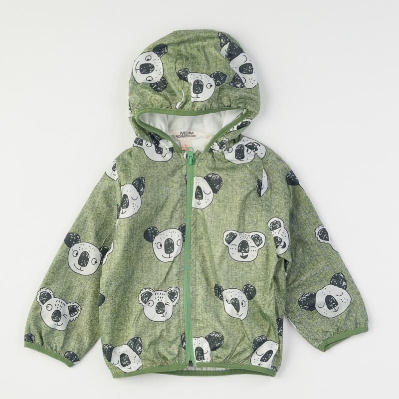 Childrens spring jacket For a boy windbreaker type  Koala  Green