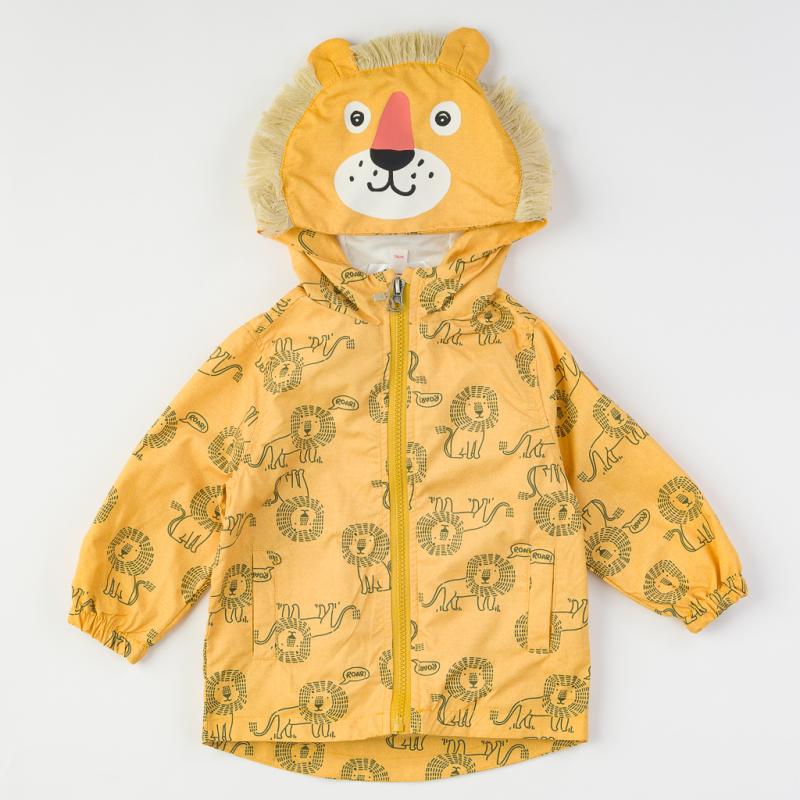 Childrens jacket For a boy  пролетно  with a hood Mustard