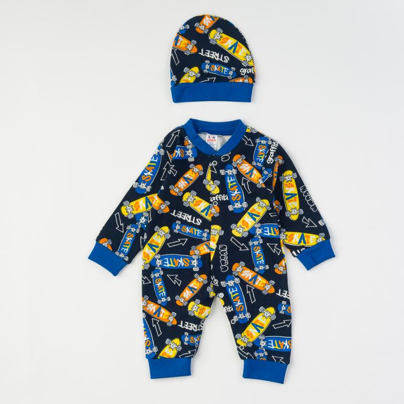 Baby overalls For a boy  Breeze Skate  with a hat