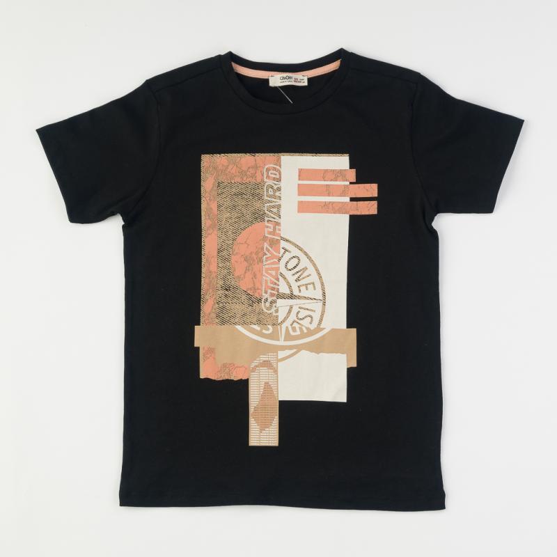 Childrens t-shirt For a boy  Cikoby   Stay Hard   -  black