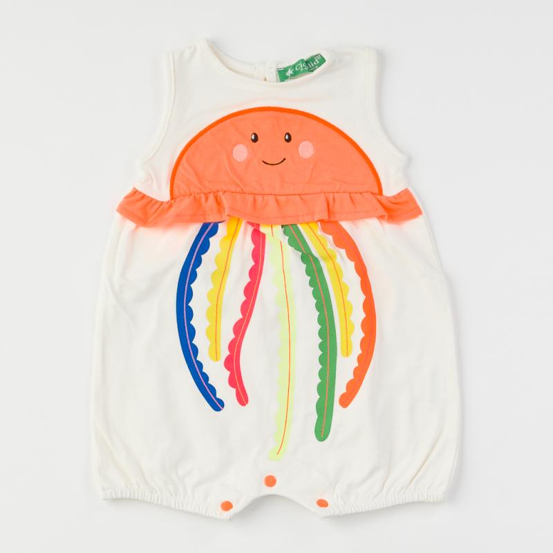 Baby overalls For a girl  Jellyfish  summer