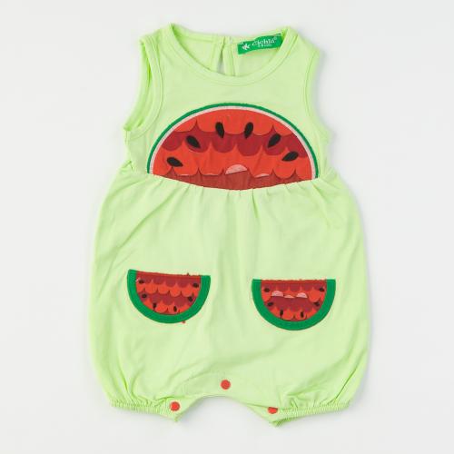 Бебешки гащеризон за момиче Watermelon - Зелен