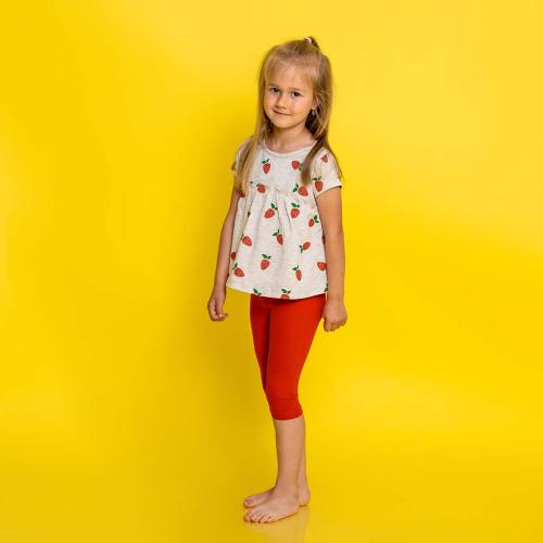 Детски комплект за момиче тениска и клин Strawberry