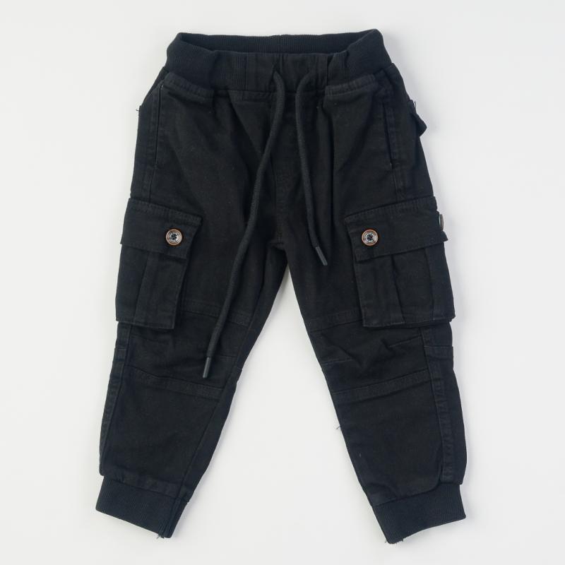 Детски панталон  момче Rois със странични джобове - Черен