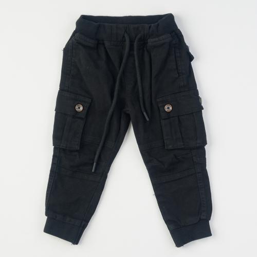 Детски панталон за момче Rois със странични джобове - Черен