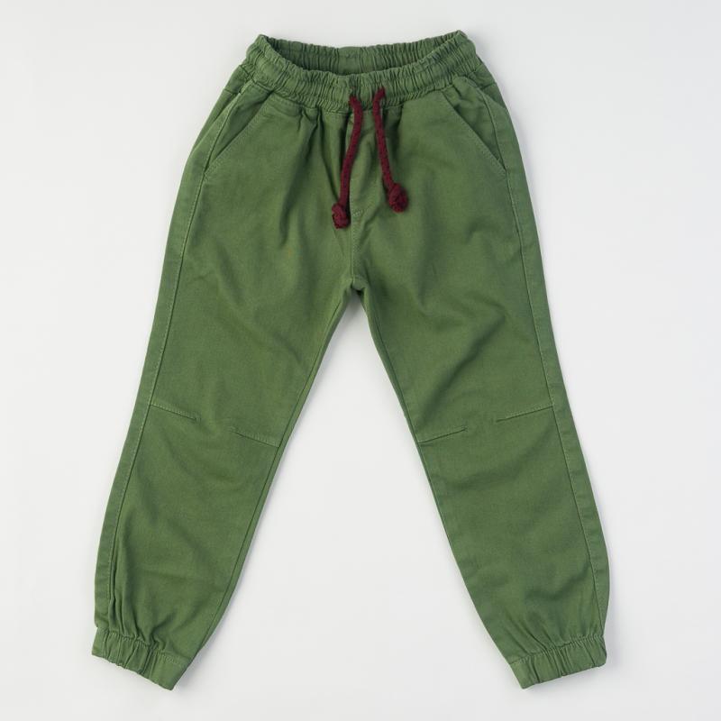 Детски панталон  момче Rois с връзки - Зелен