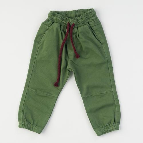 Детски панталон за момче Baby Rois с връзки - Зелен