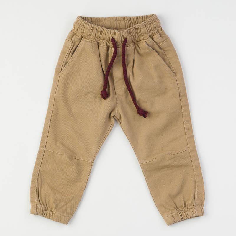 Pantalon copii Pentru băiat  Baby Rois  cu şireturi  -  Bej