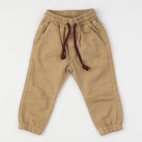 Детски панталон за момче Baby Rois с връзки - Бежов