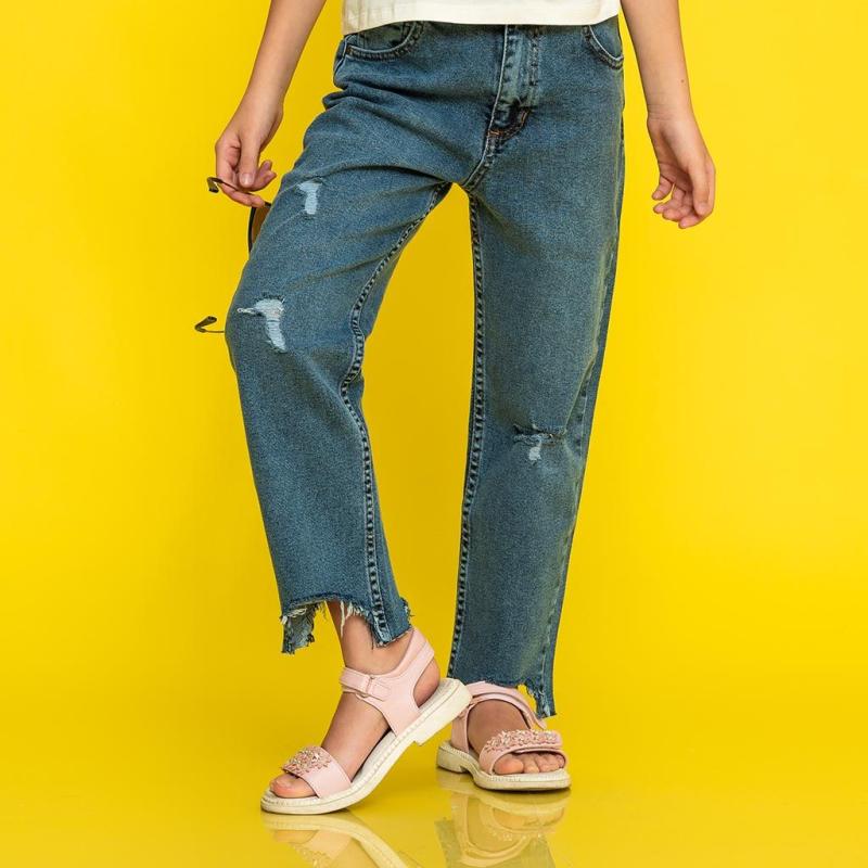 Childrens jeans For a girl  Rois Denim   7/8  length blue