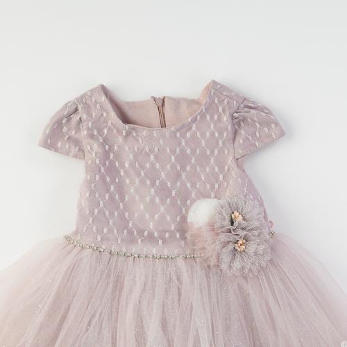 Детска официална рокля с дантела Lilac Beauty - Лилава