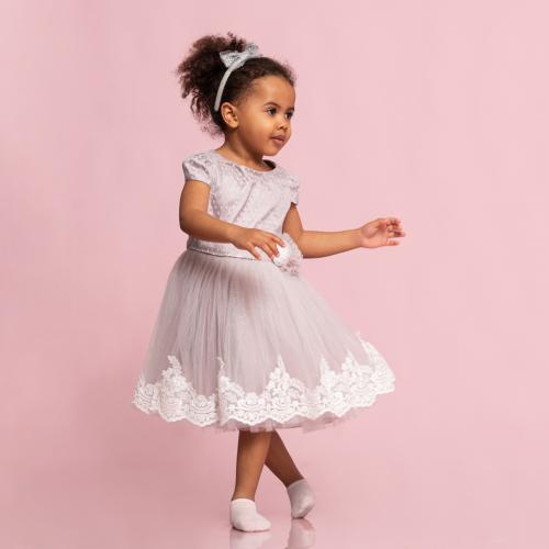 Παιδικο επισημο φορεμα με δαντελα  Lilac Beauty   -  Μωβ