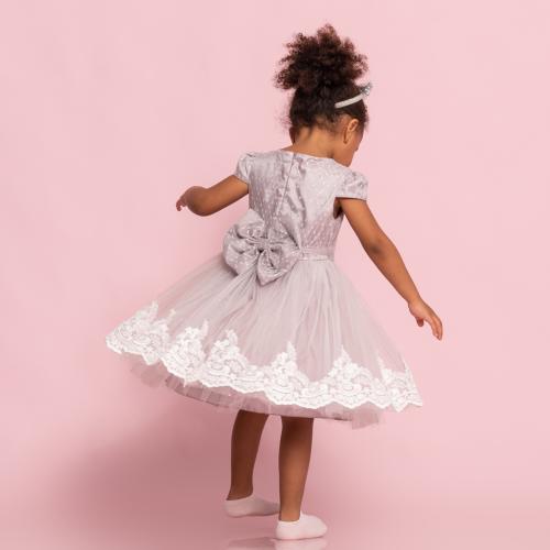 Детска официална рокля с дантела Lilac Beauty - Лилава