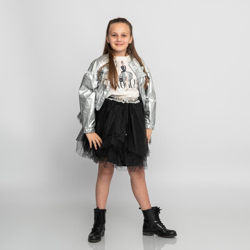 Childrens set with skirt  Vogue  3 parts  -   Silver