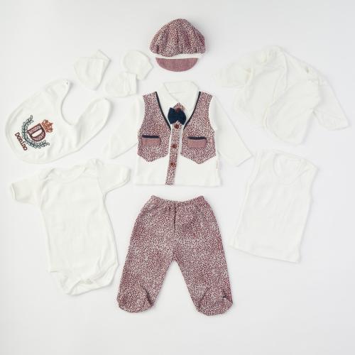Βρεφικό σετ νεογέννητου με κουβερτουλα Για Αγόρι  Donino baby  10 τεμαχια
