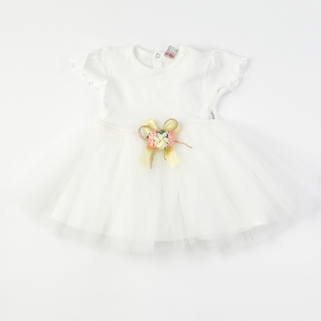 Βρεφικο φορεμα με κοντο μανικι με μπολερο  Anna Bulsen baby