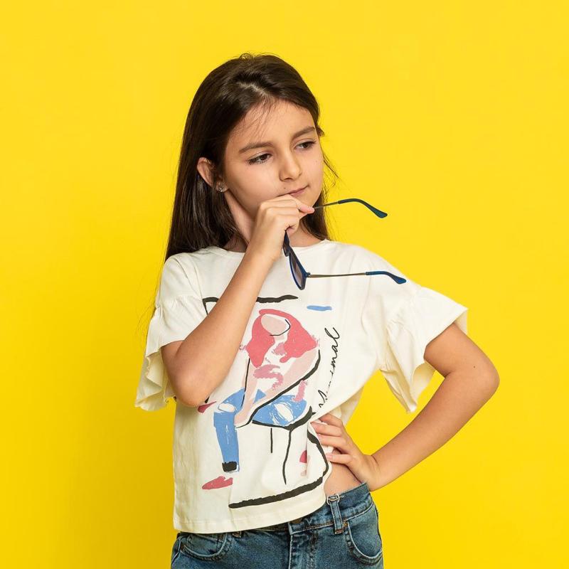 Dětské tričko Pro dívky  Cikoby   Minimal  Bílá