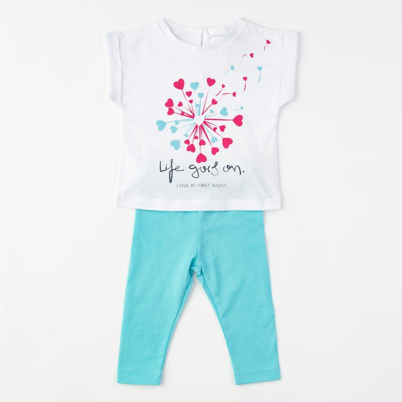 Childrens clothing set For a girl t-shirt and shorts  Cikoby Life goes on