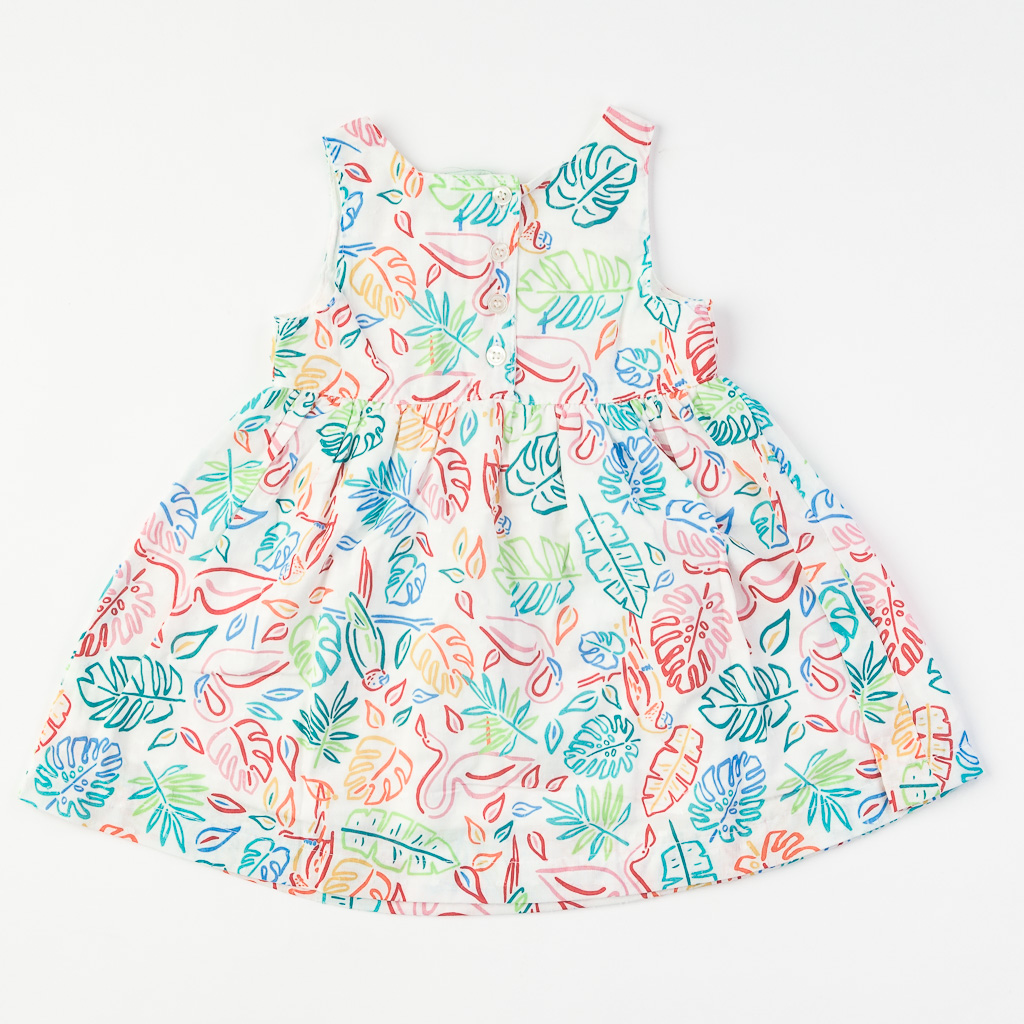 Παιδικό καλοκαιρινο φορεμα Για Κορίτσι Χωρίς μανίκια  Cichlid  ασπρα