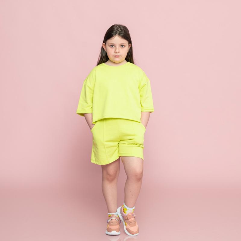 Детски комплект  момиче къси панталонки къса блу Ciкoby Зелен