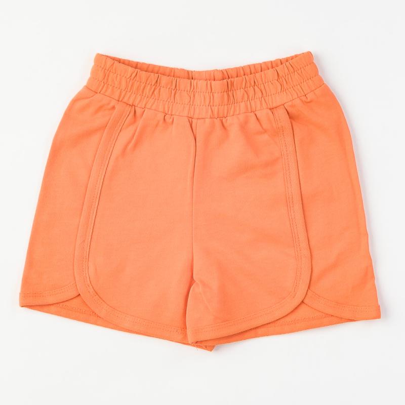 Childrens shorts For a girl  basic   Cikoby  Orange