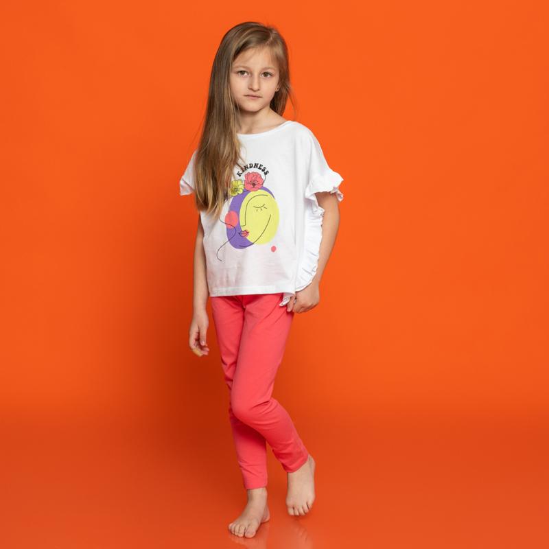 Детски комплект  момиче клинче с тениска Kindness Розов