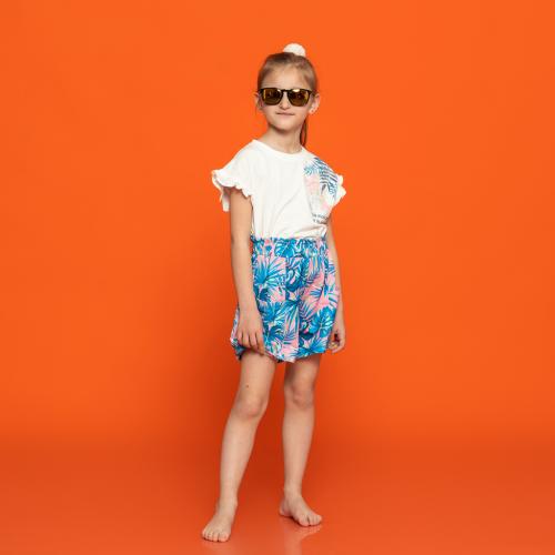 Детски комплект  момиче тениска и къси панталонки Cichlid Of its kind
