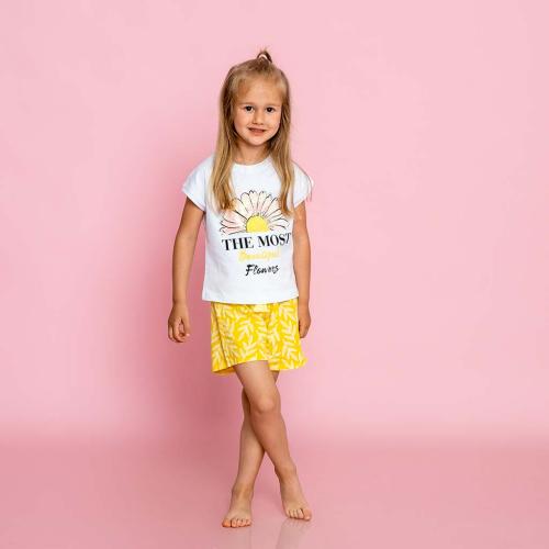 Детски комплект за момиче тениска и къси панталонки Cichlid Daisy