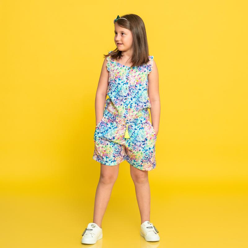 Детски комплект  момиче къси панталонки с потник Cichlid Mix