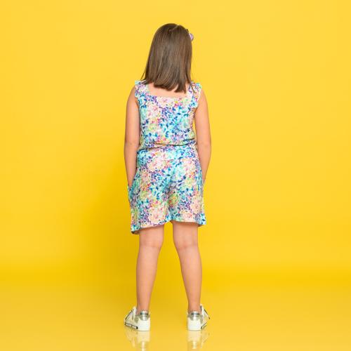 Детски комплект за момиче къси панталонки с потник Cichlid Mix