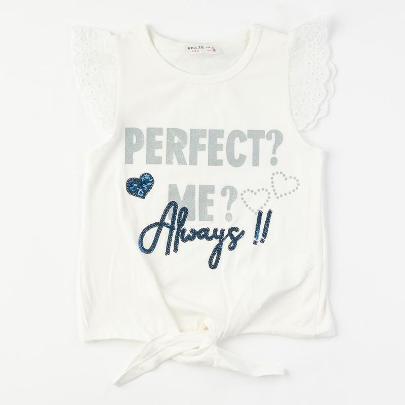 Childrens t-shirt For a girl  Perfect   Breeze  White