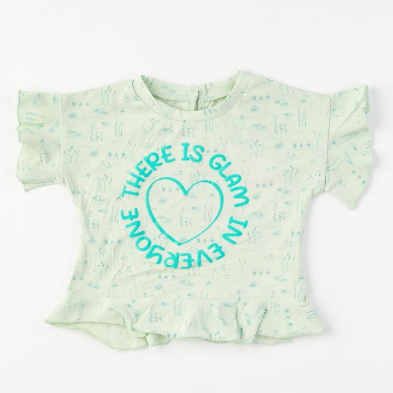 Childrens t-shirt For a girl  Glam   Cikoby  Green