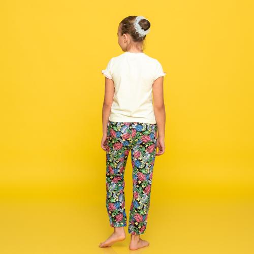Детски комплект за момиче тениска и дълги панталонки Cichlid Colorful summer