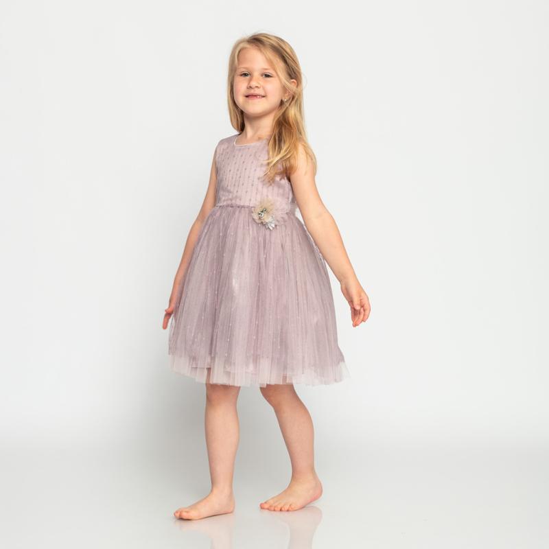 Παιδικο επισημο φορεμα  Ayisigi Lilac  τουλι με μπροκάρ Μωβ