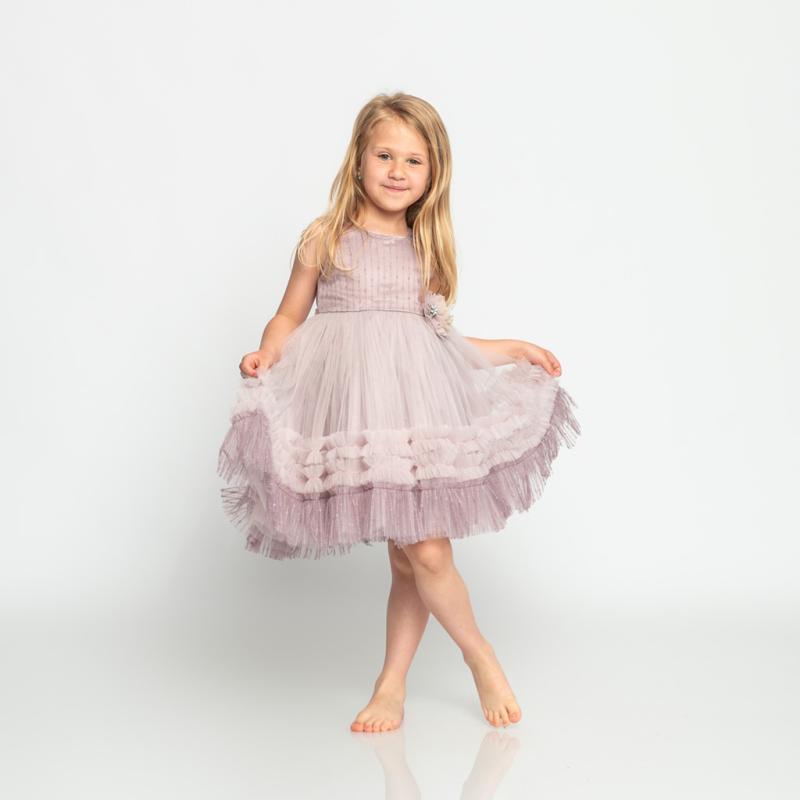 Childrens formal dress with tulle  Ayisig  Purple