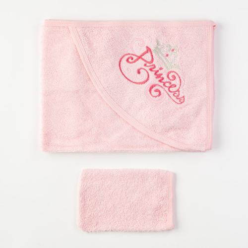 Бебешки комплект за баня за момиче Ramel Princess 2 части Розов