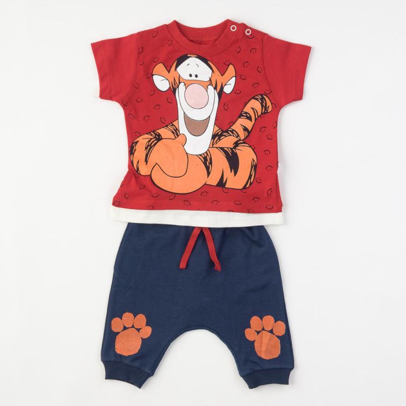 Βρεφικά σετ ρούχων κοντομανικο και παντελονι Για Αγόρι Tiger  Κοκκινο