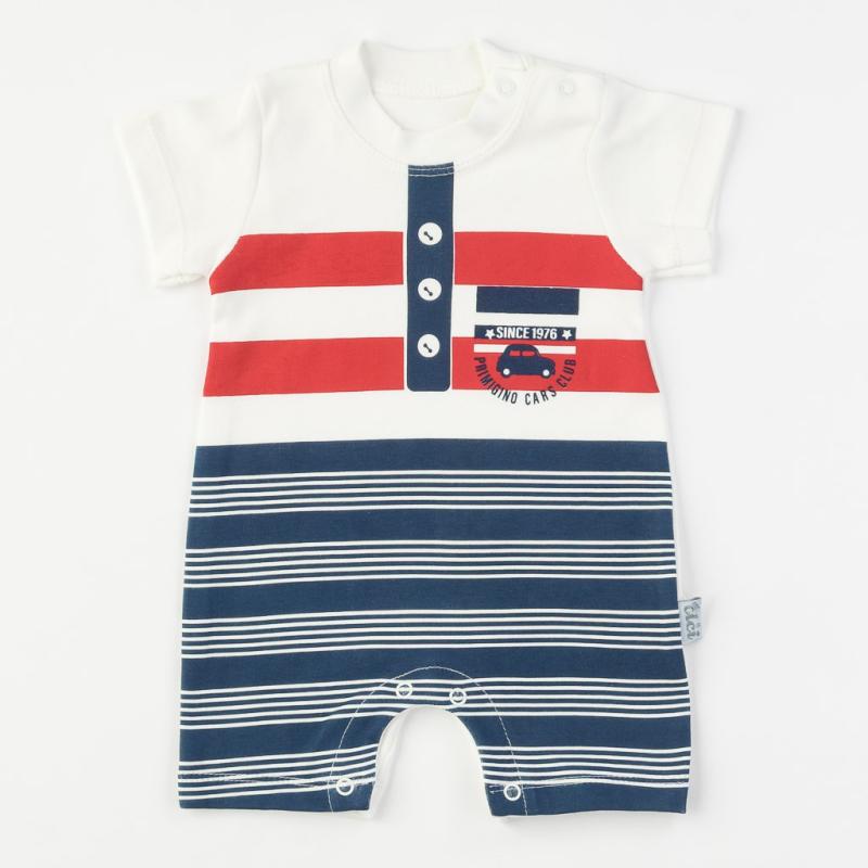 Baby overalls with short sleeves For a boy  Elci  Blue