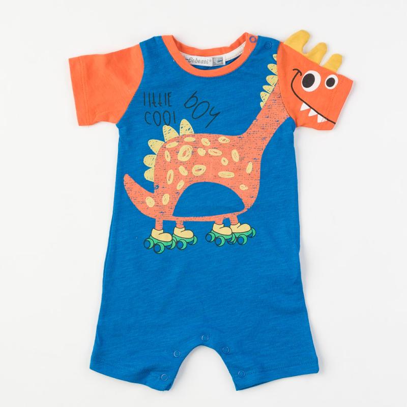 Baby overalls with short sleeves For a boy  Bebessi Cool Boy  Blue