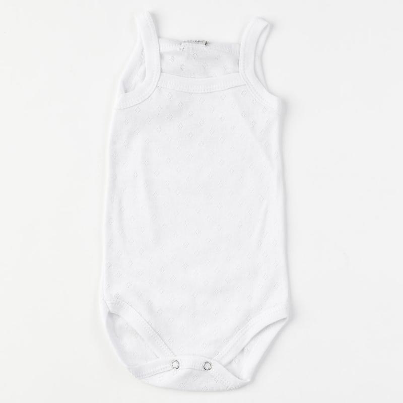 Baby bodysuit tank top For a girl  Снежнобяло