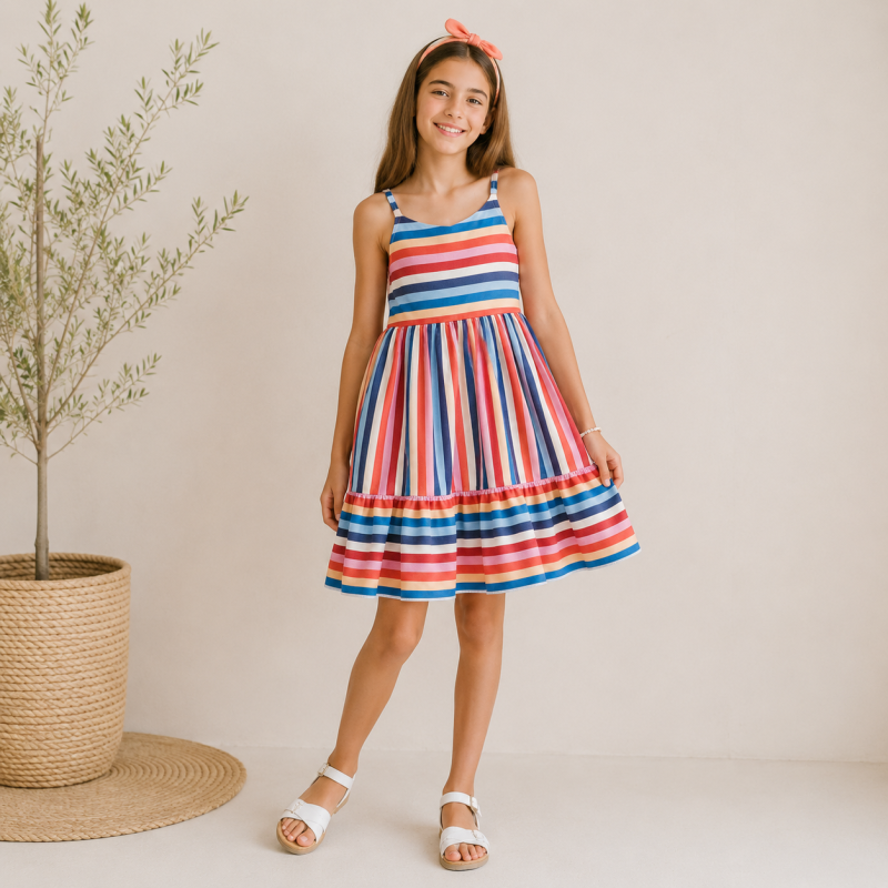 Детска рокля 7/8 дължина Kiggy Girl colors Многоцветна