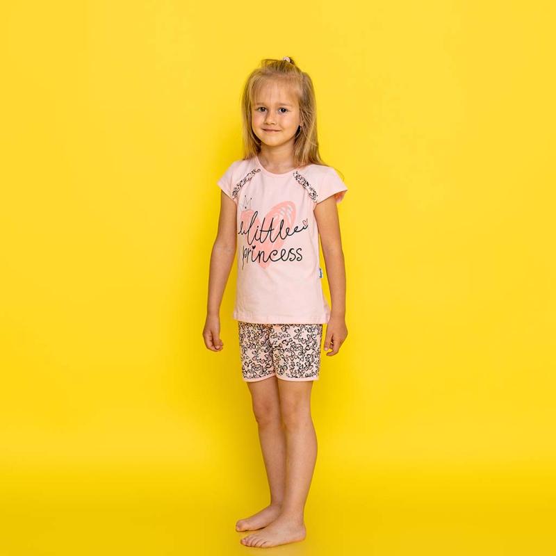 Dětská souprava Pro dívky  Miniworld  tričko a šortky Světle růžový