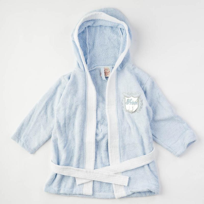 Baby bathrobe For a boy  Prince  Blue