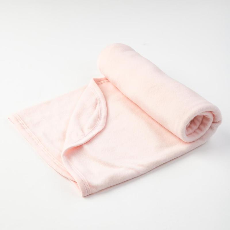 Бебешко поларено одеялце 85x85 Розово
