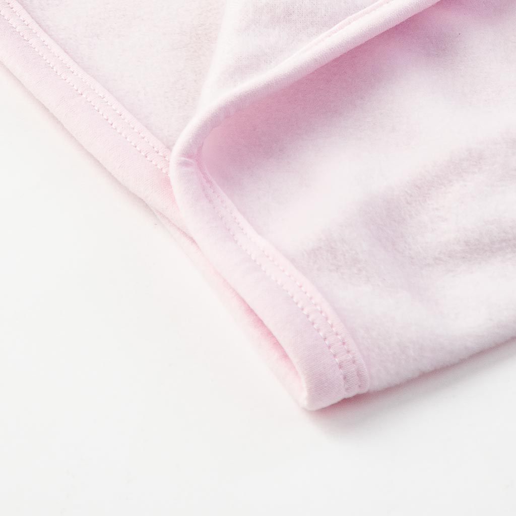 Бебешко поларено одеялце 85x85 Розово 2