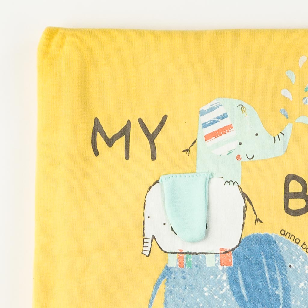 Бебешка пелена одеялце Anna Babba Best Friends 85x85. Жълта