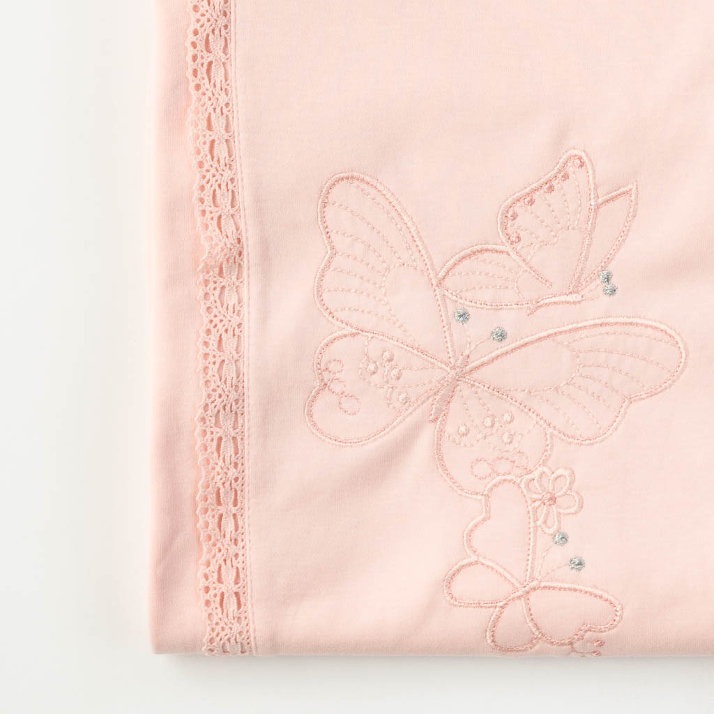 Παιδικη κουβερτα κουβερτακι  Anna Babba   Butterfly   90x85.  Ροδακινι