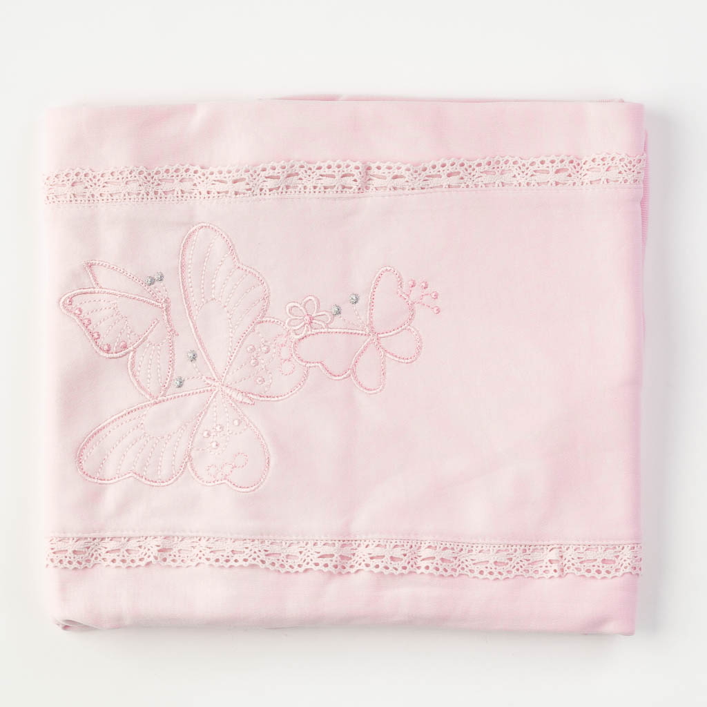 Παιδικη κουβερτα κουβερτακι  Anna Babba   Butterfly   90x85.  Ροζε