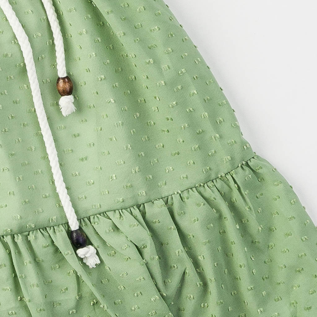 Παιδικο φορεμα με κοντο μανικι  Tivido  Πρασινα
